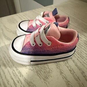 Kids Pink and Purple Converse Sneakers